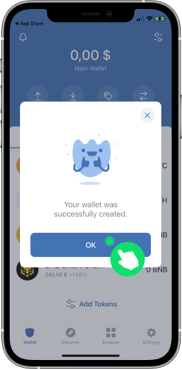 Your wallet has been created